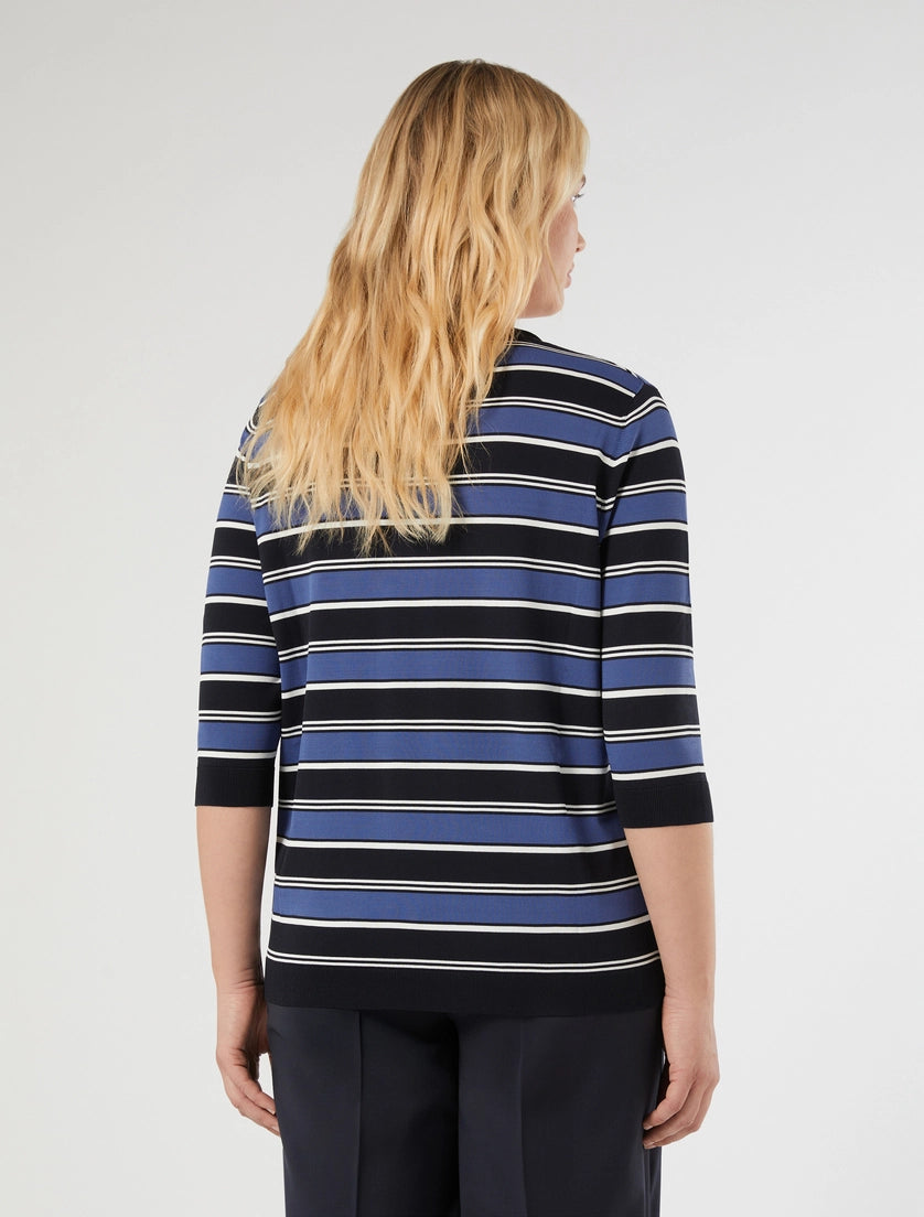 Striped viscose sweater