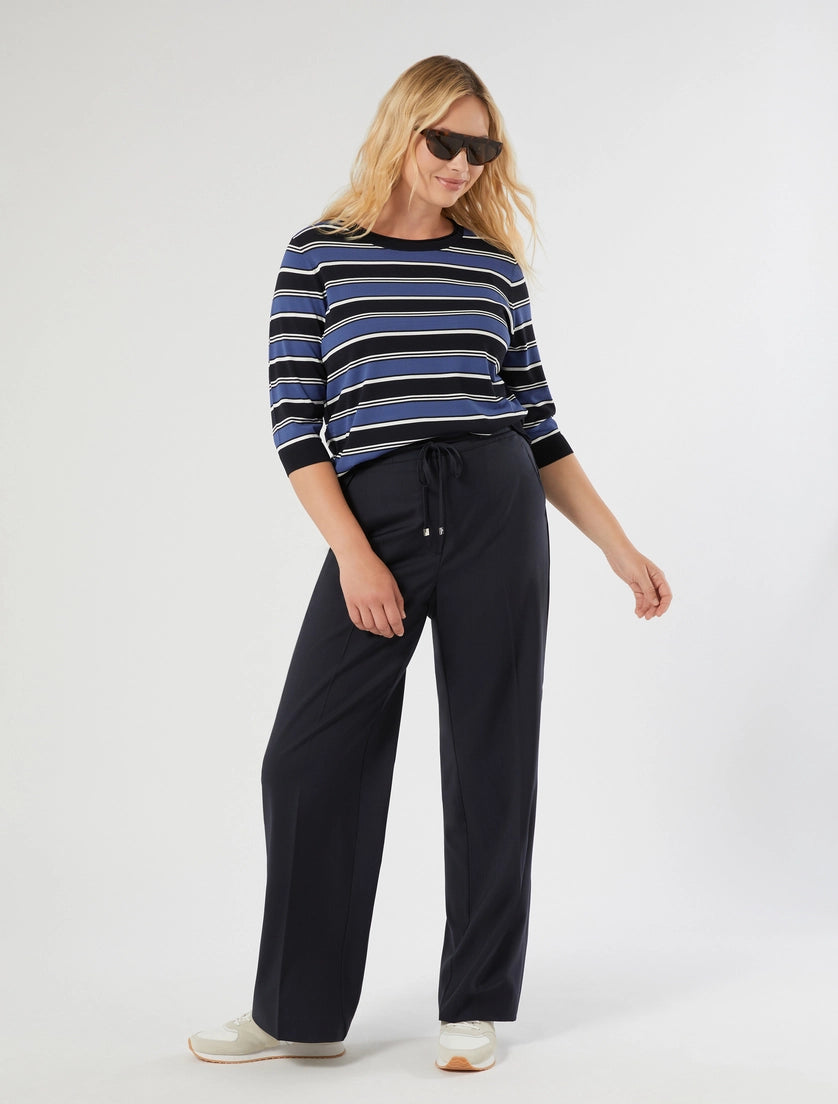 Striped viscose sweater