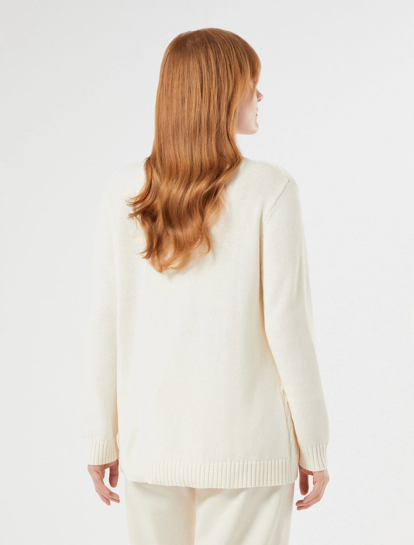 Embroidered cotton sweater