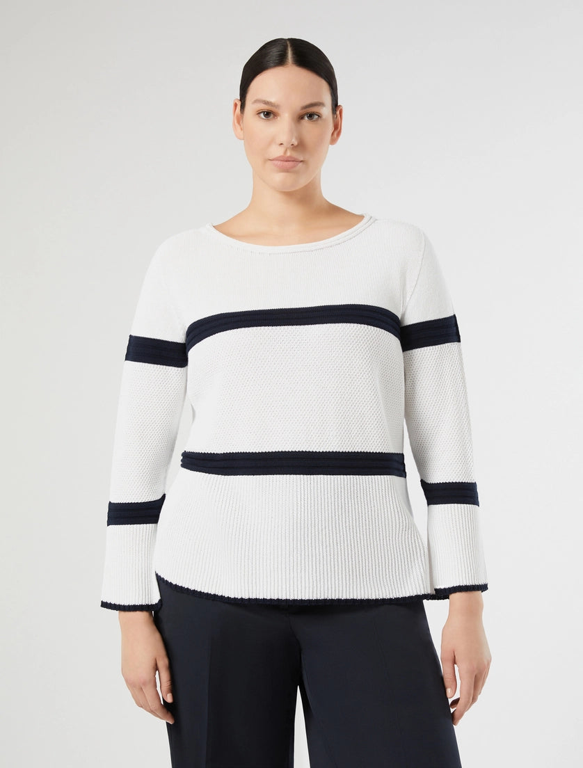 marina rinaldi cotton crêpe sweater for woman