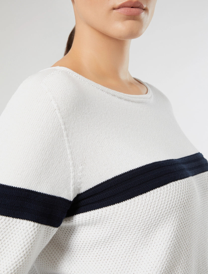 marina rinaldi cotton crêpe sweater for woman
