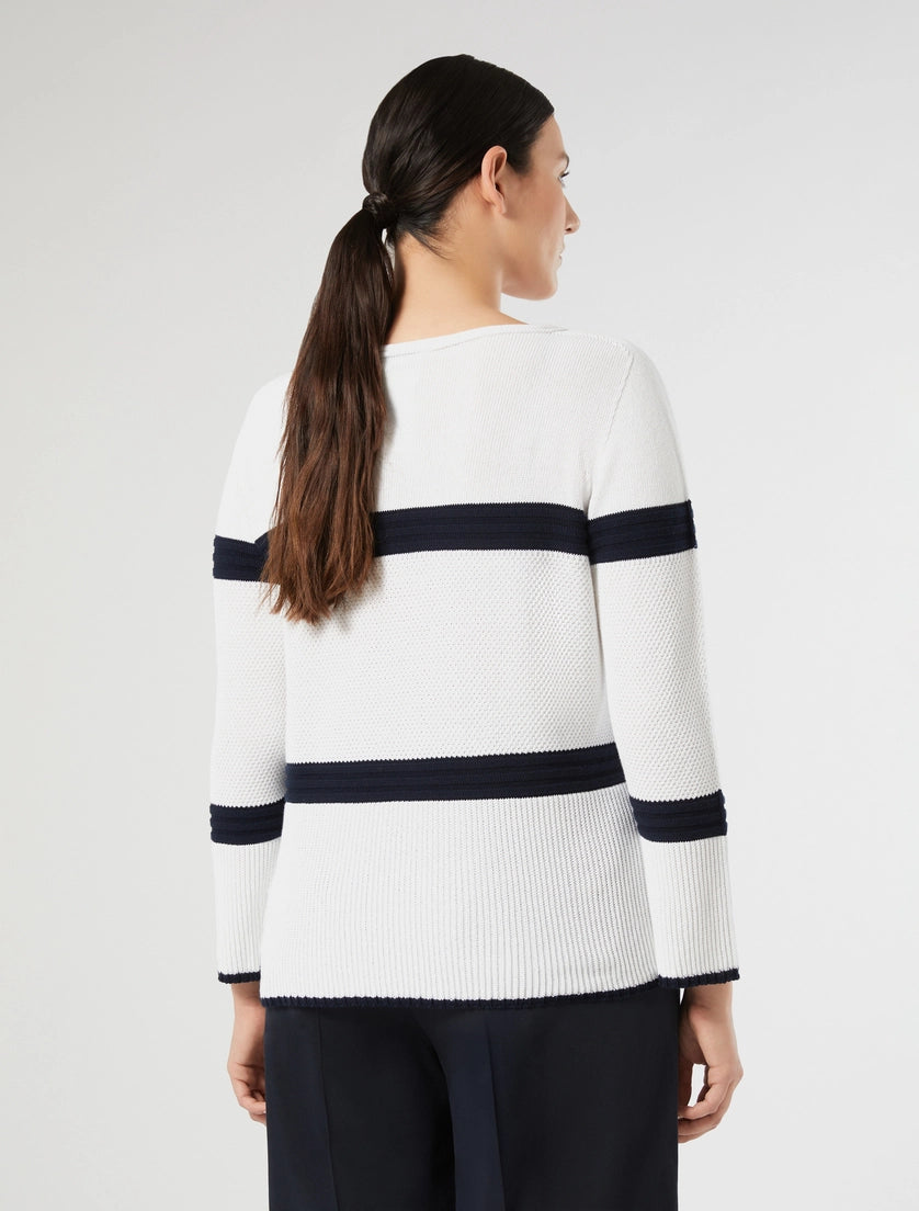 marina rinaldi cotton crêpe sweater for woman