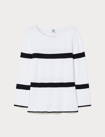 marina rinaldi cotton crêpe sweater for woman