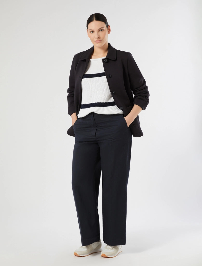 marina rinaldi cotton crêpe sweater for woman