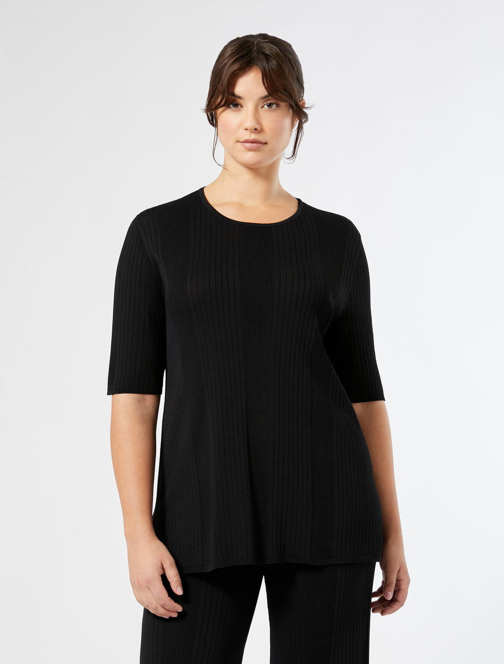 Ribbed viscose jumper