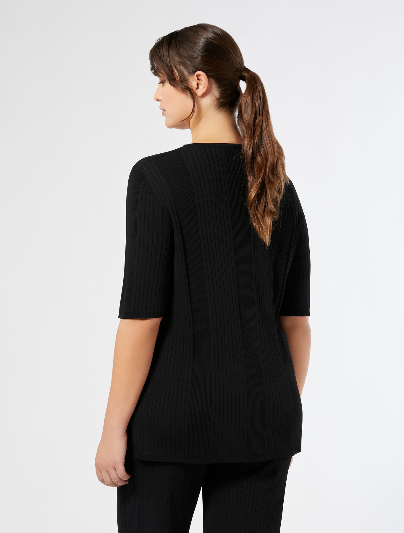 Ribbed viscose jumper