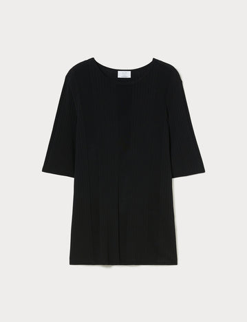 Ribbed viscose jumper