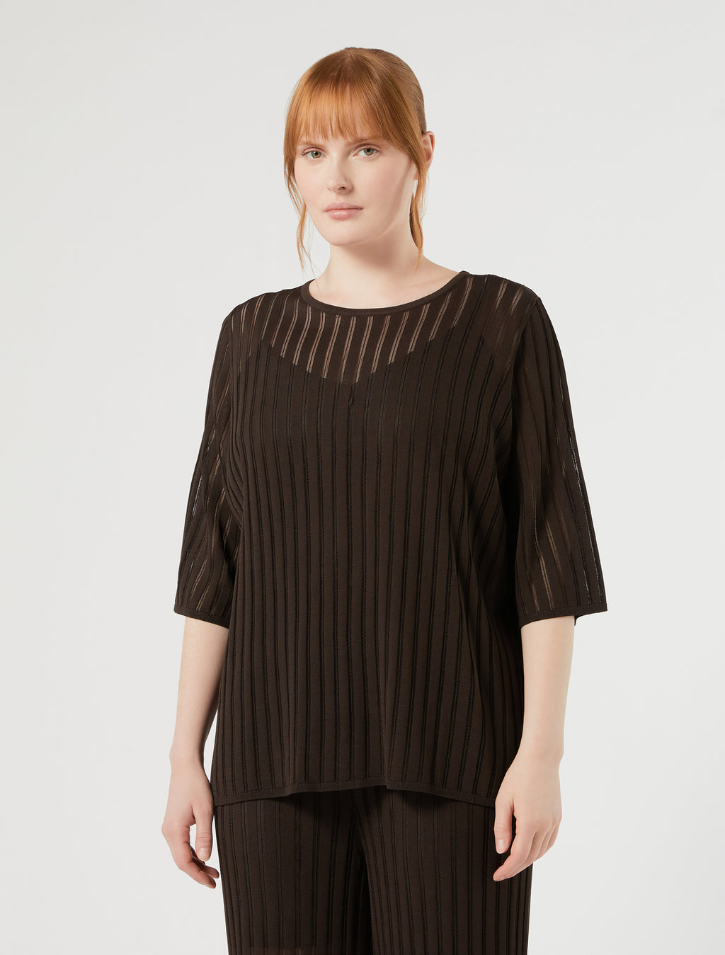 Marina Rinaldi ribbed viscose jumper for woman
