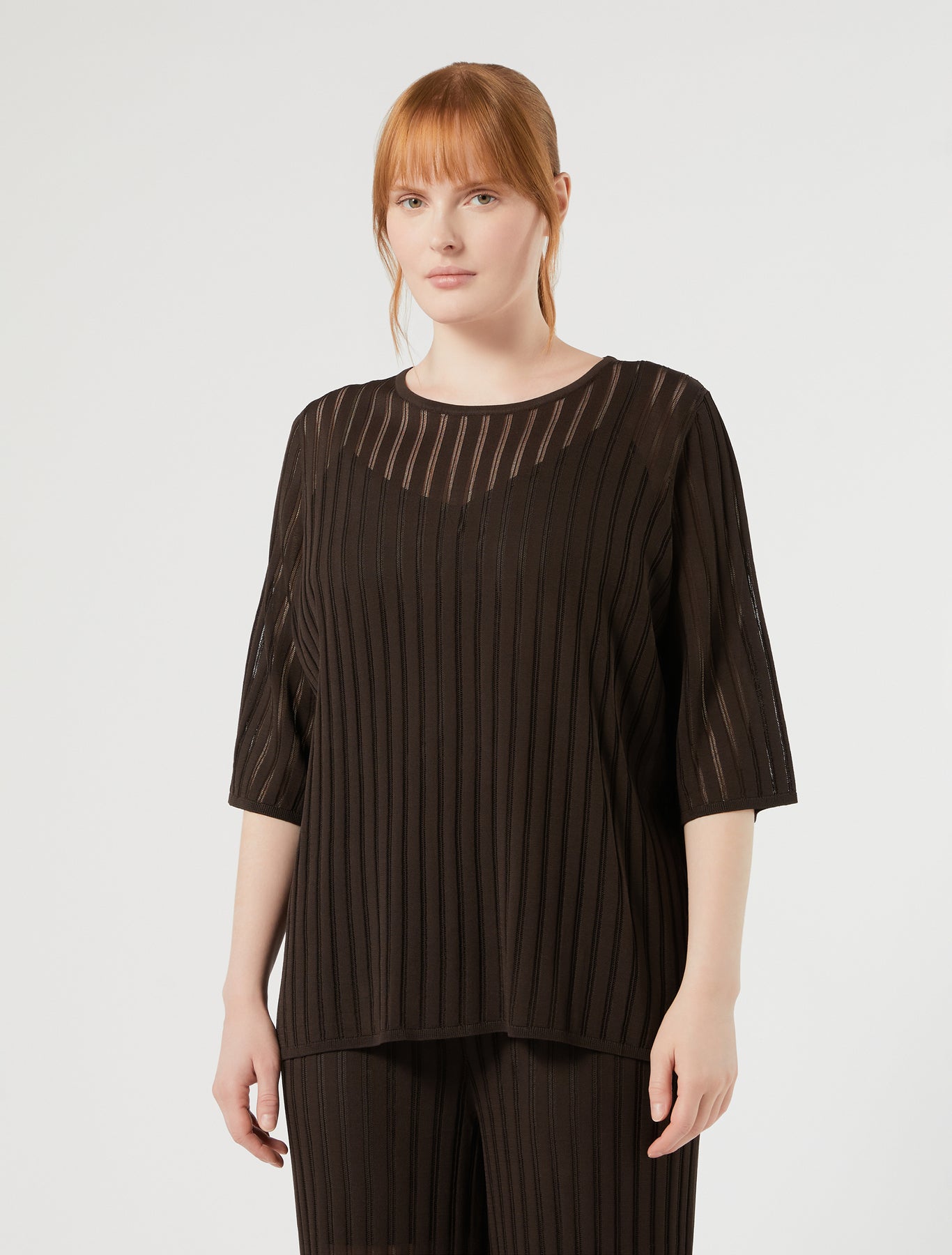 Marina Rinaldi ribbed viscose jumper for woman