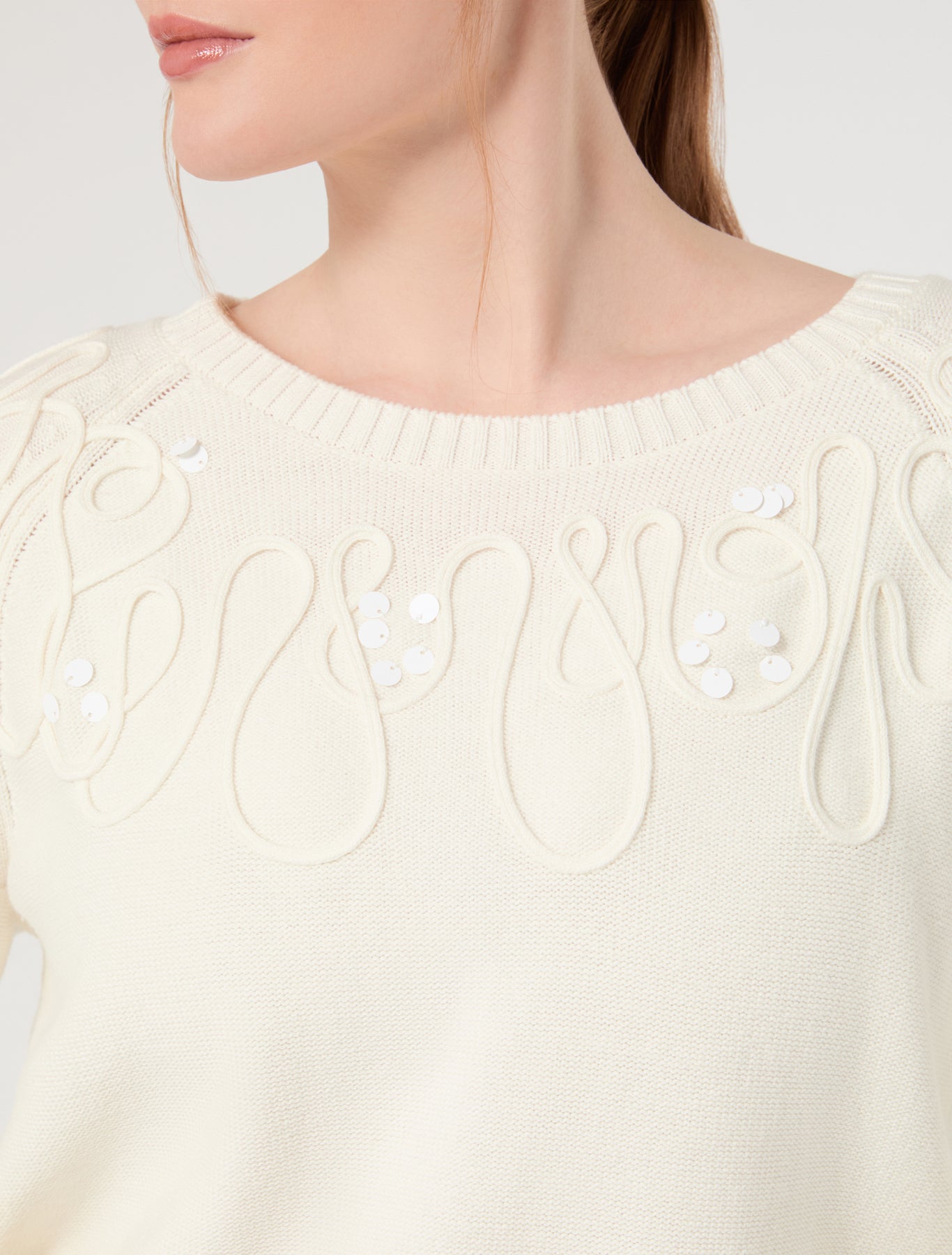 Marina Rinaldi cotton cordonnet sweater for woman