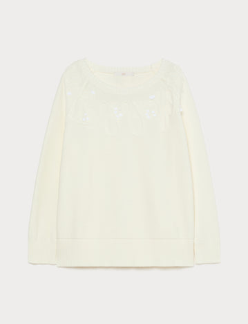 Marina Rinaldi cotton cordonnet sweater for woman