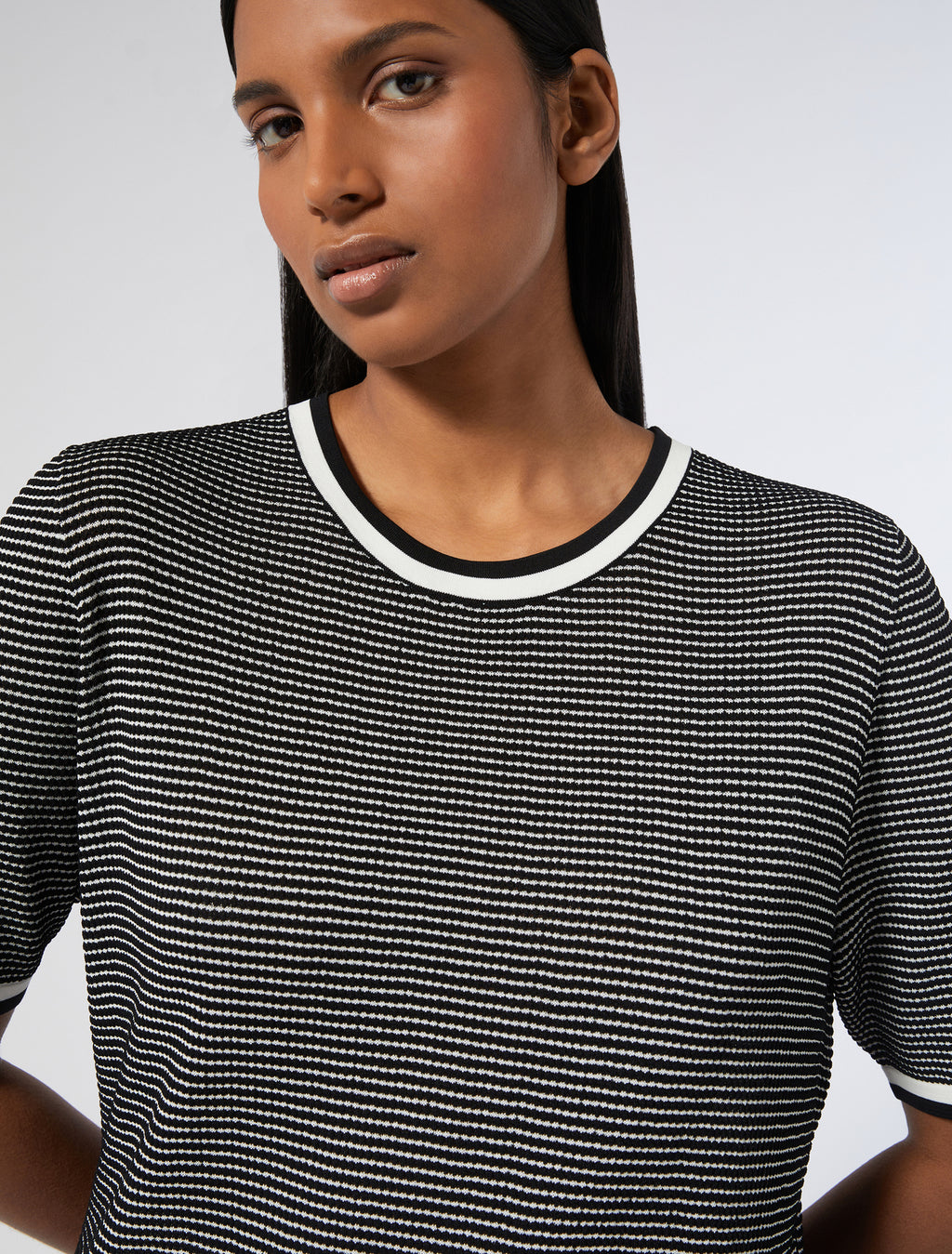 Jacquard viscose sweater