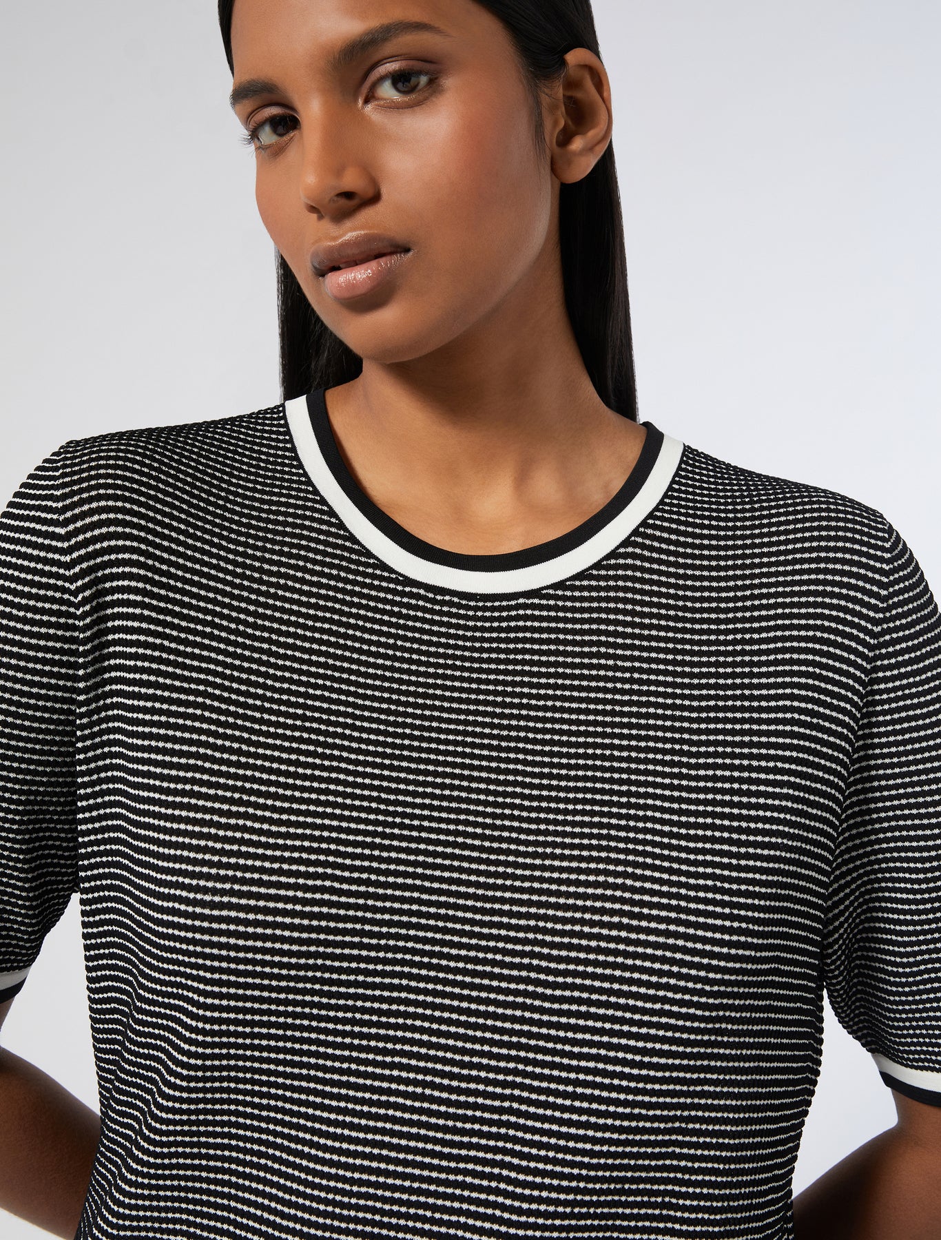 Jacquard viscose sweater