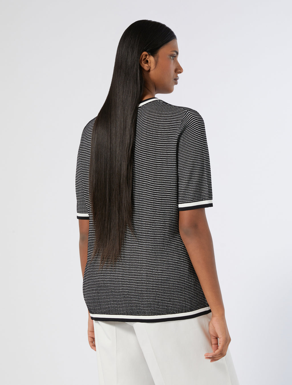 Jacquard viscose sweater