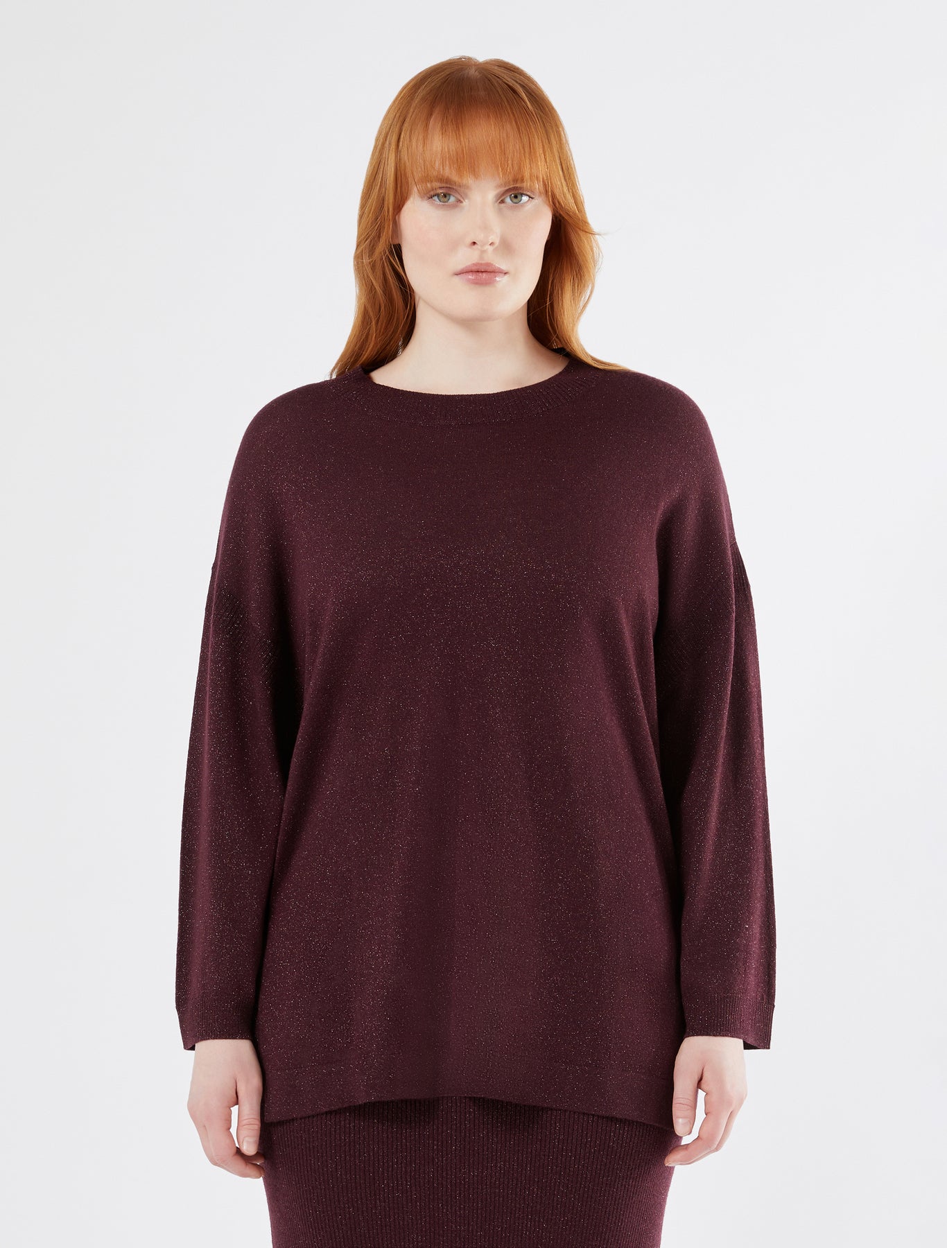 Metallic wool jumper