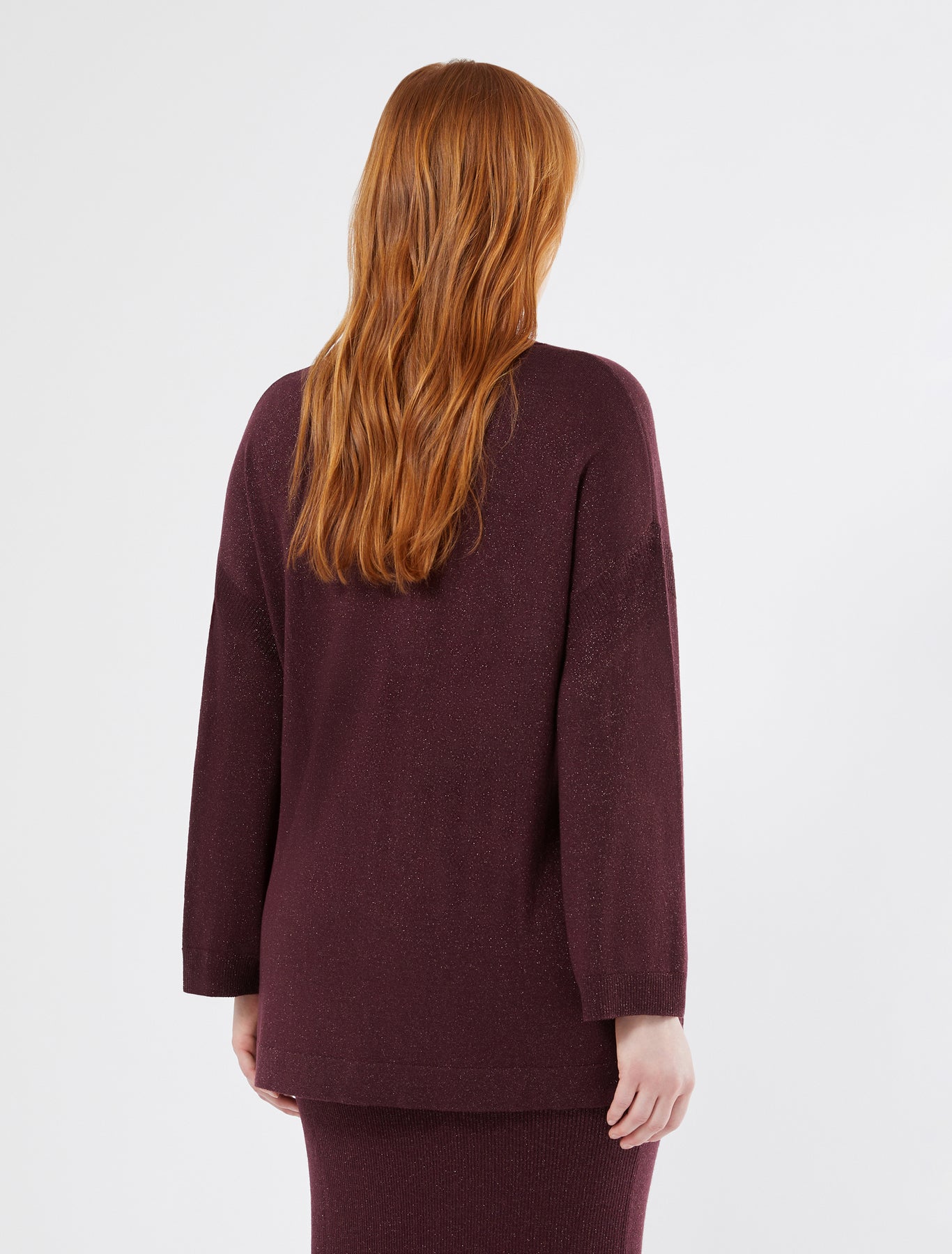 Metallic wool jumper