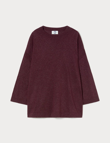 Metallic wool jumper