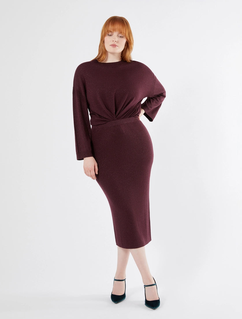 Metallic wool jumper