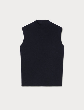 Pure wool polo neck jumper