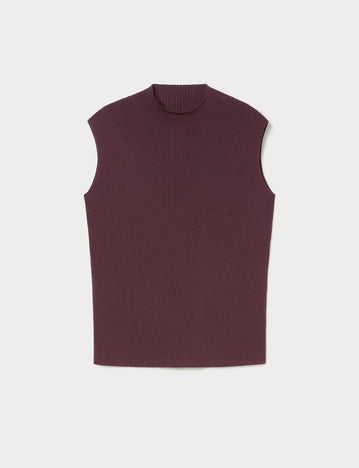 Pure wool polo neck jumper