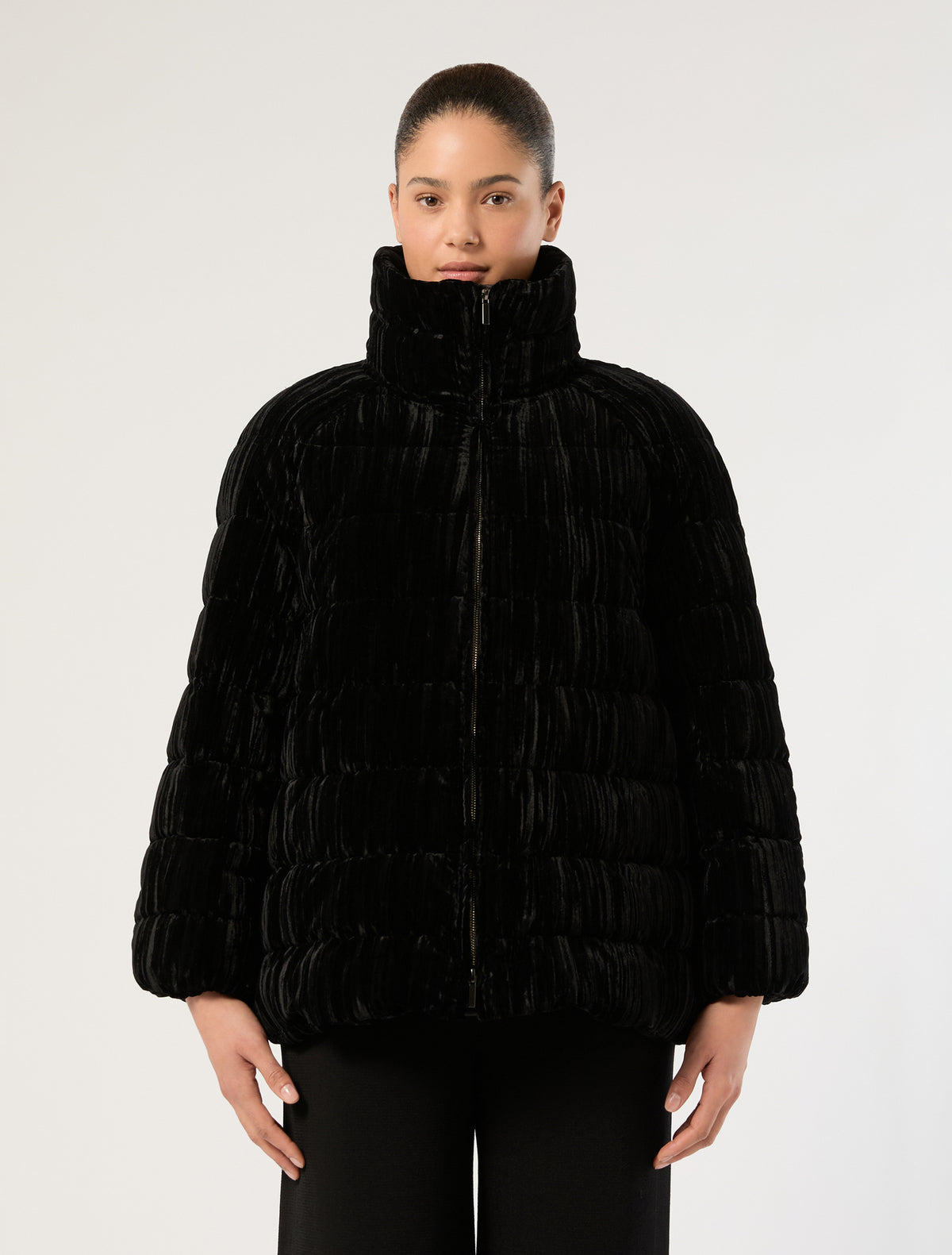 Marina Rinaldi water-repellent velvet padded jacket for woman