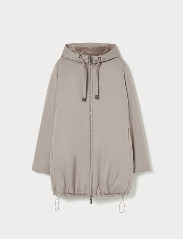 Reversible padded jacket in matt satin