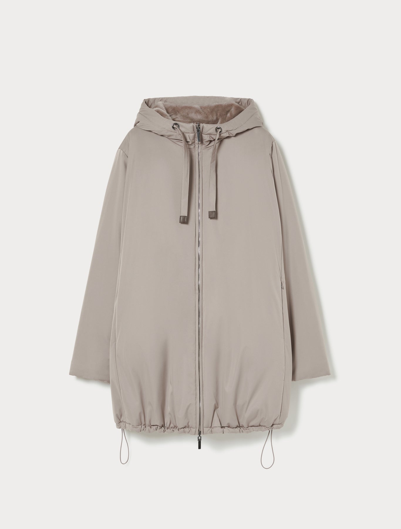 Reversible padded jacket in matt satin