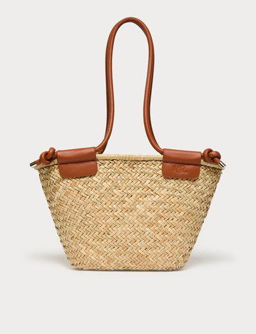 marina rinaldi straw shopper bag for woman
