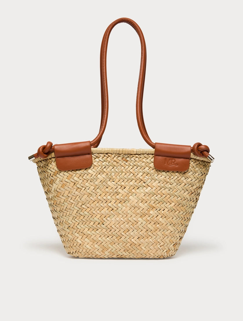 marina rinaldi straw shopper bag for woman