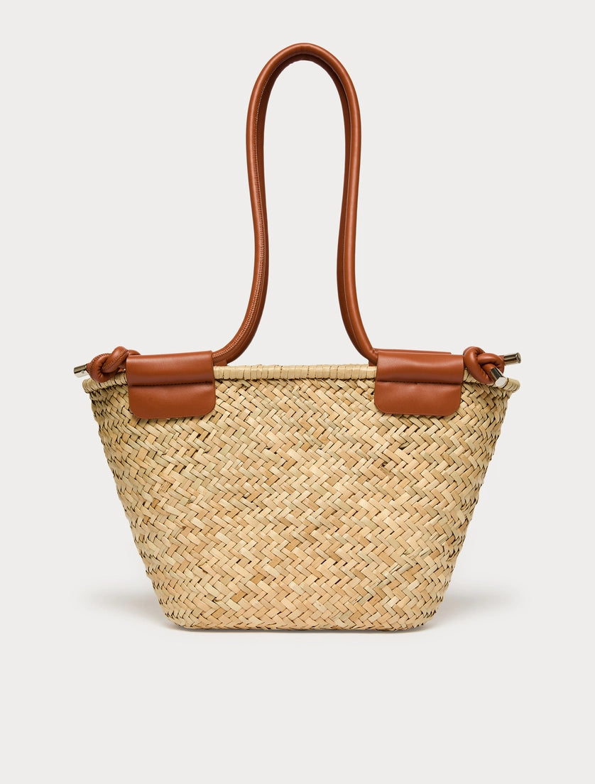 marina rinaldi straw shopper bag for woman