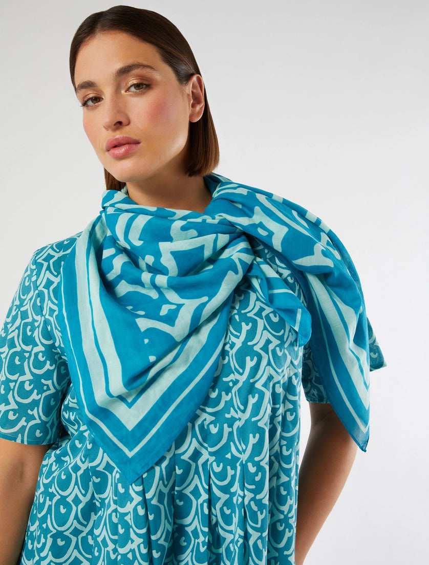 marina rinaldi cotton muslin scarf for woman