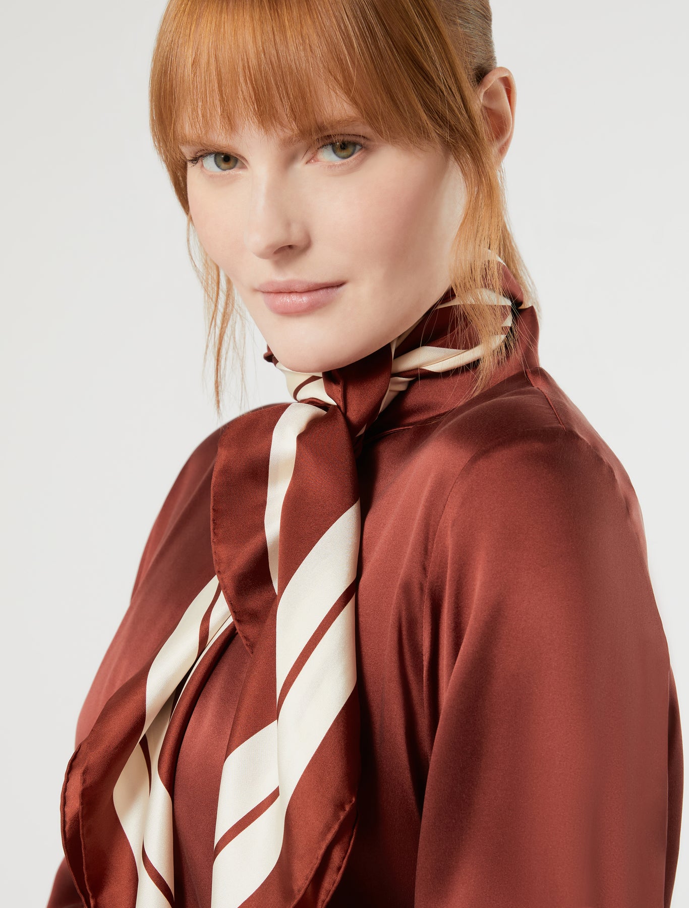 Marina Rinaldi silk twill scarf for woman