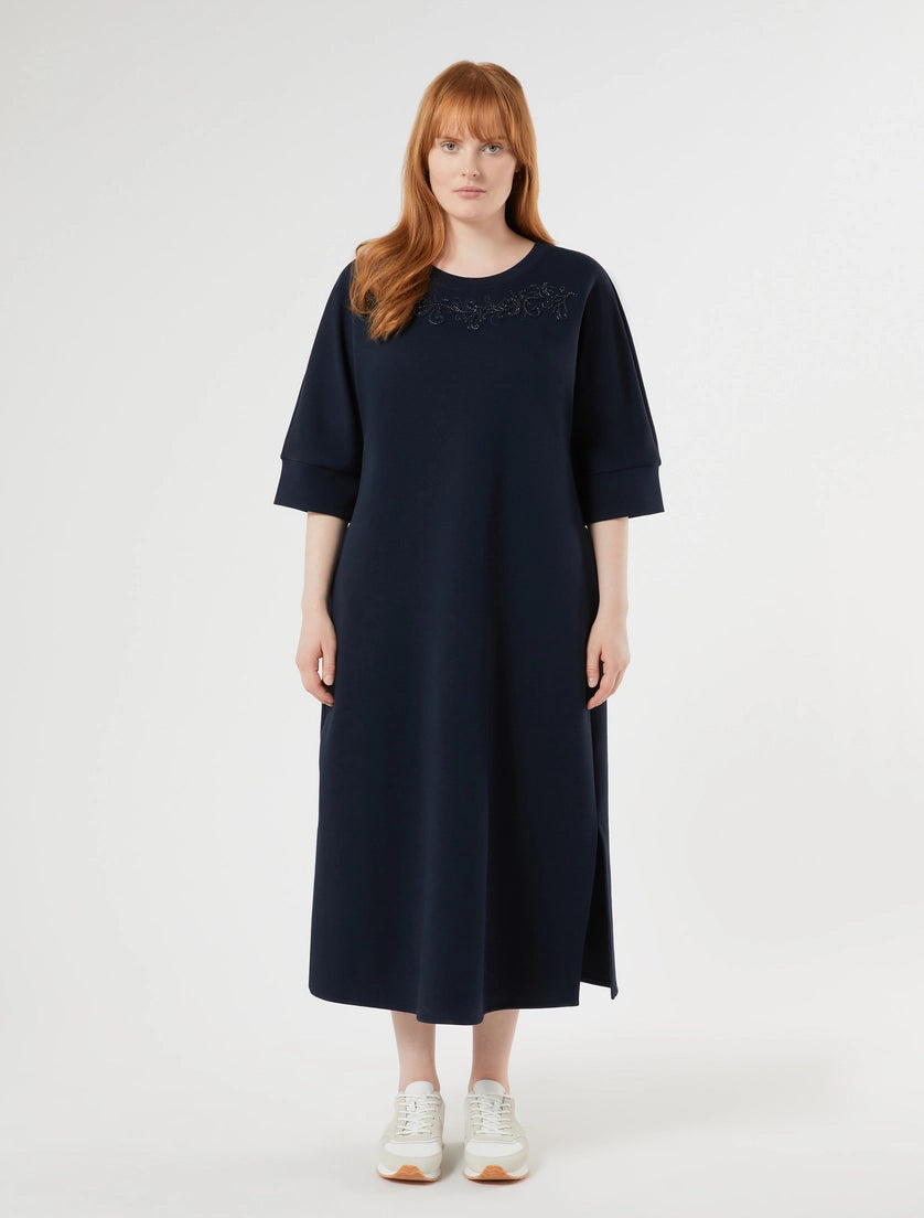 marina rinaldi double-faced jersey dress for woman