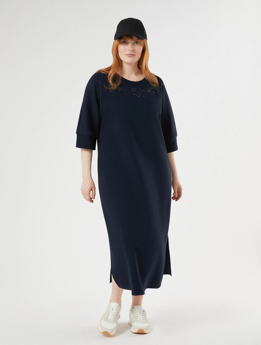 marina rinaldi double-faced jersey dress for woman
