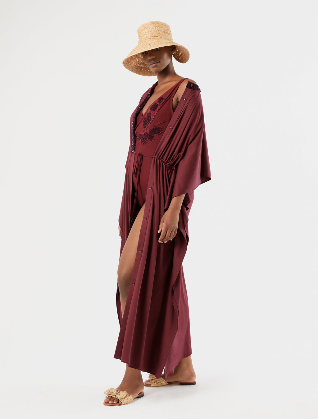 marina rinaldi jersey kaftan dress for woman