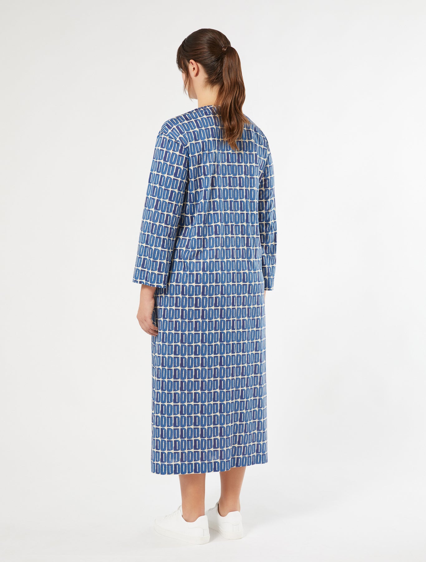 Long printed jersey dress