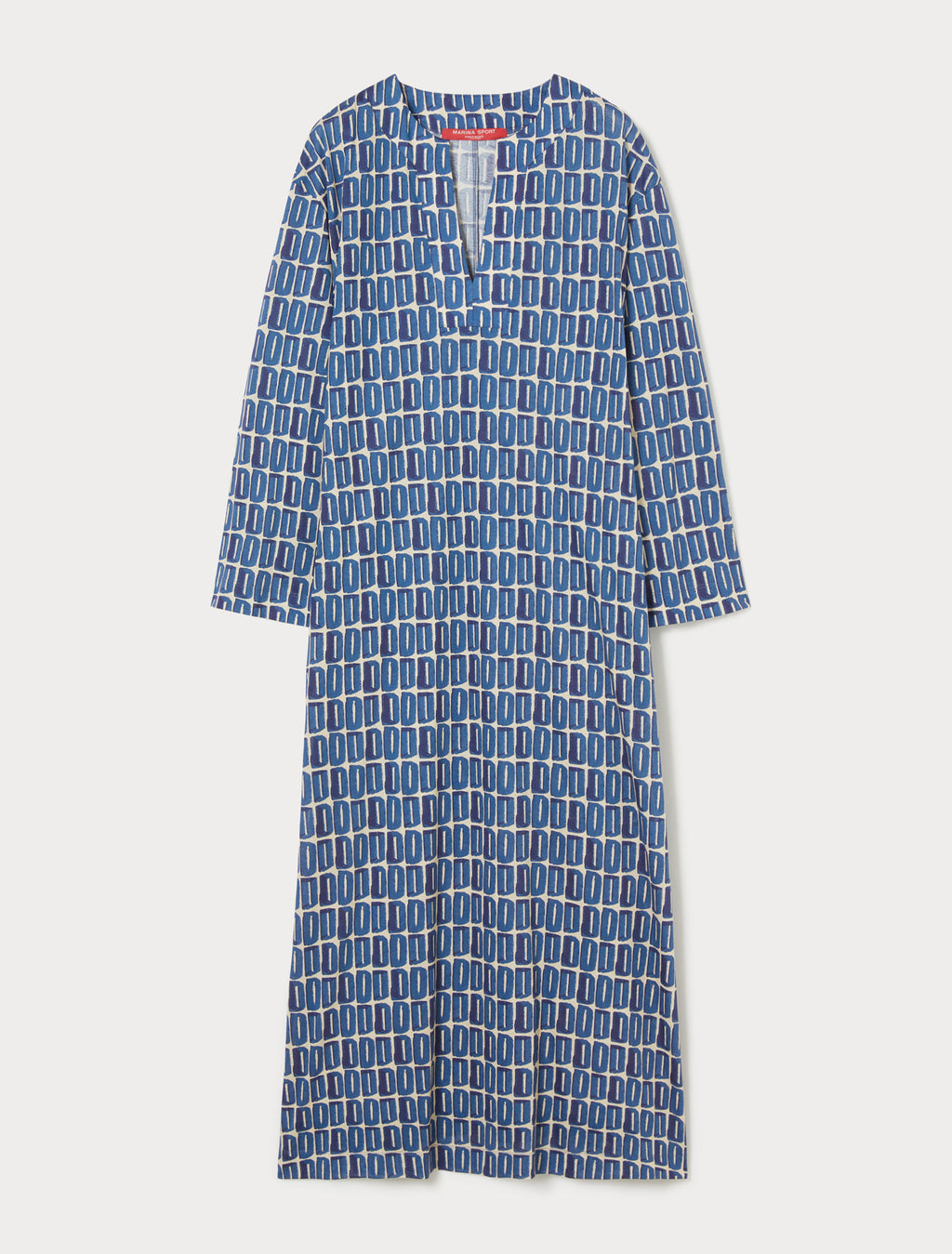 Long printed jersey dress