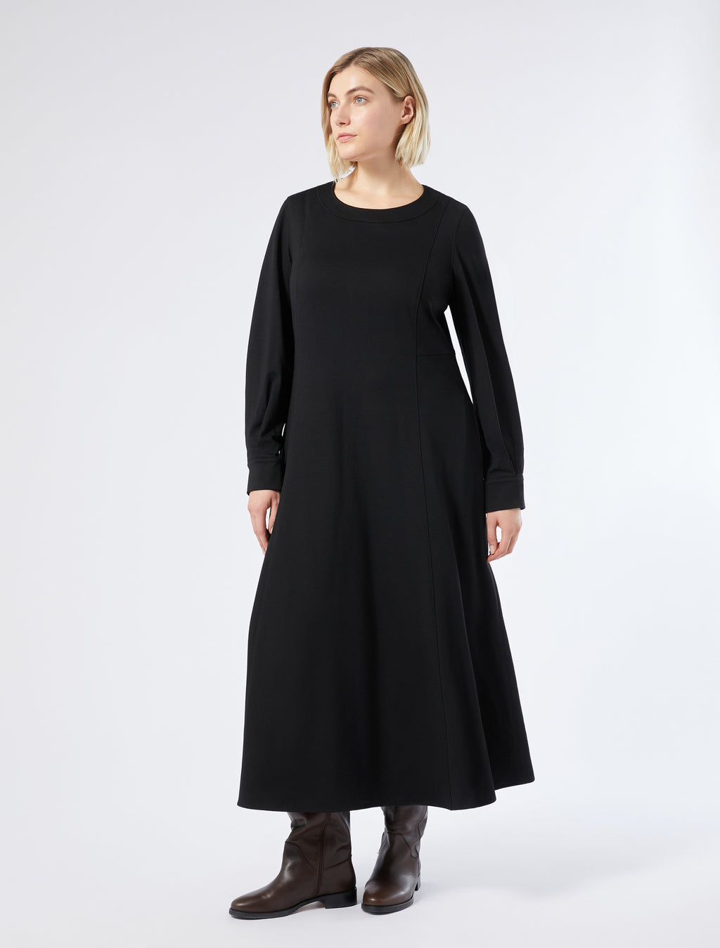 Milan-stitch jersey dress