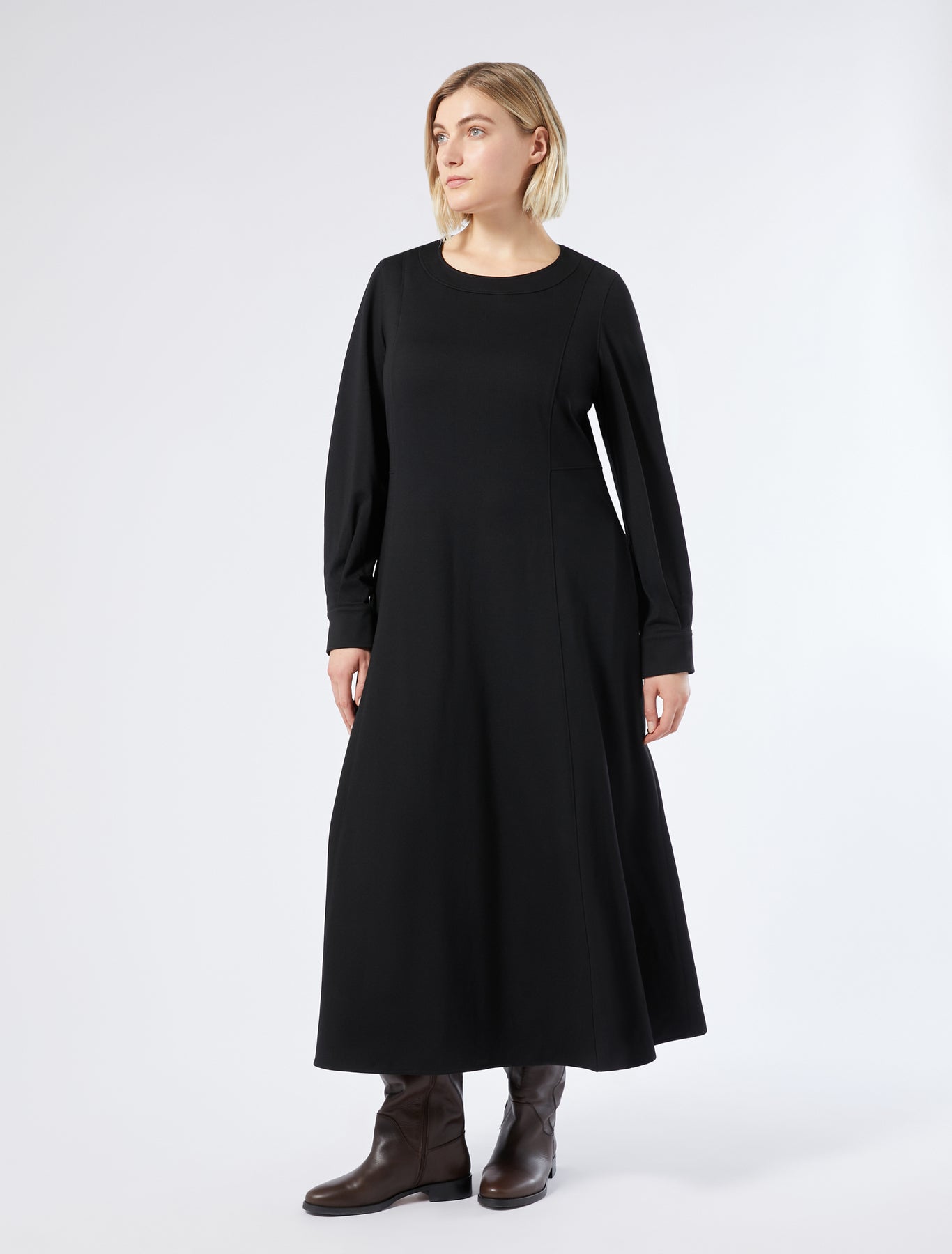 Milan-stitch jersey dress