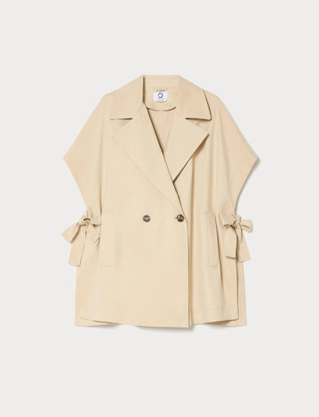 marina rinaldi cotton gabardine cape for woman