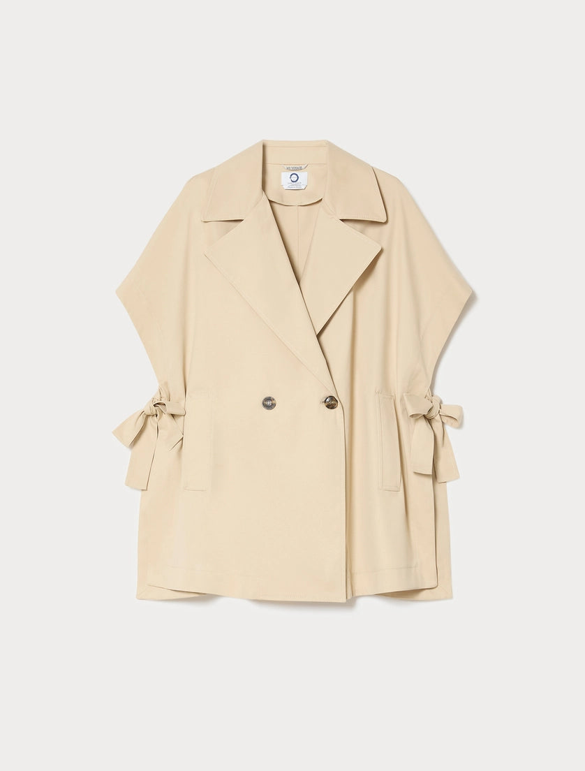 marina rinaldi cotton gabardine cape for woman