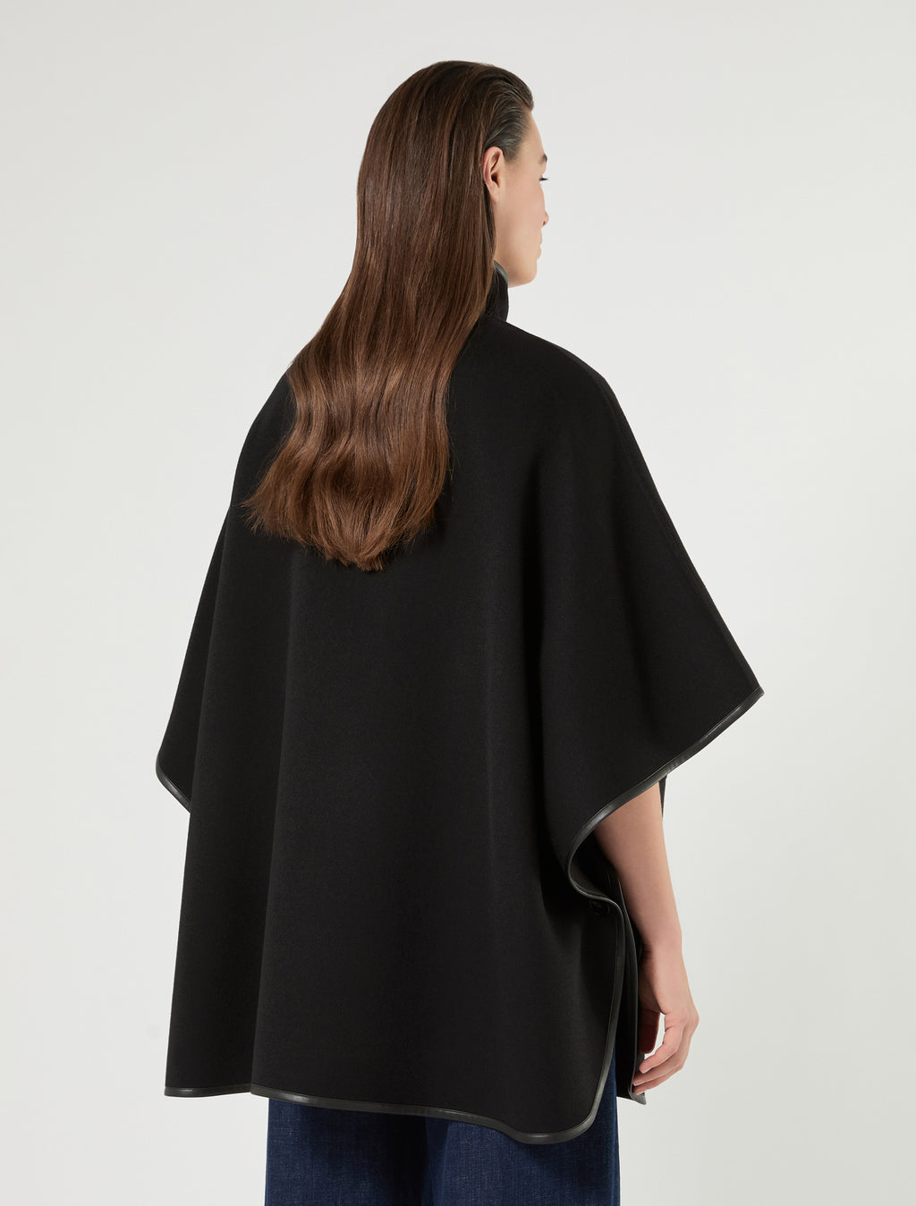 Marina Rinaldi double wool and nylon cape for woman