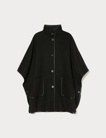Marina Rinaldi double wool and nylon cape for woman