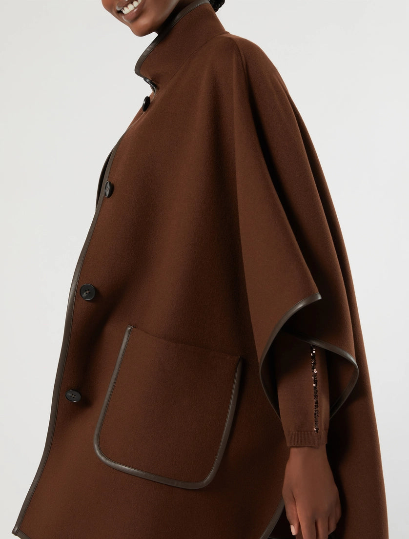 Double wool and nylon cape
