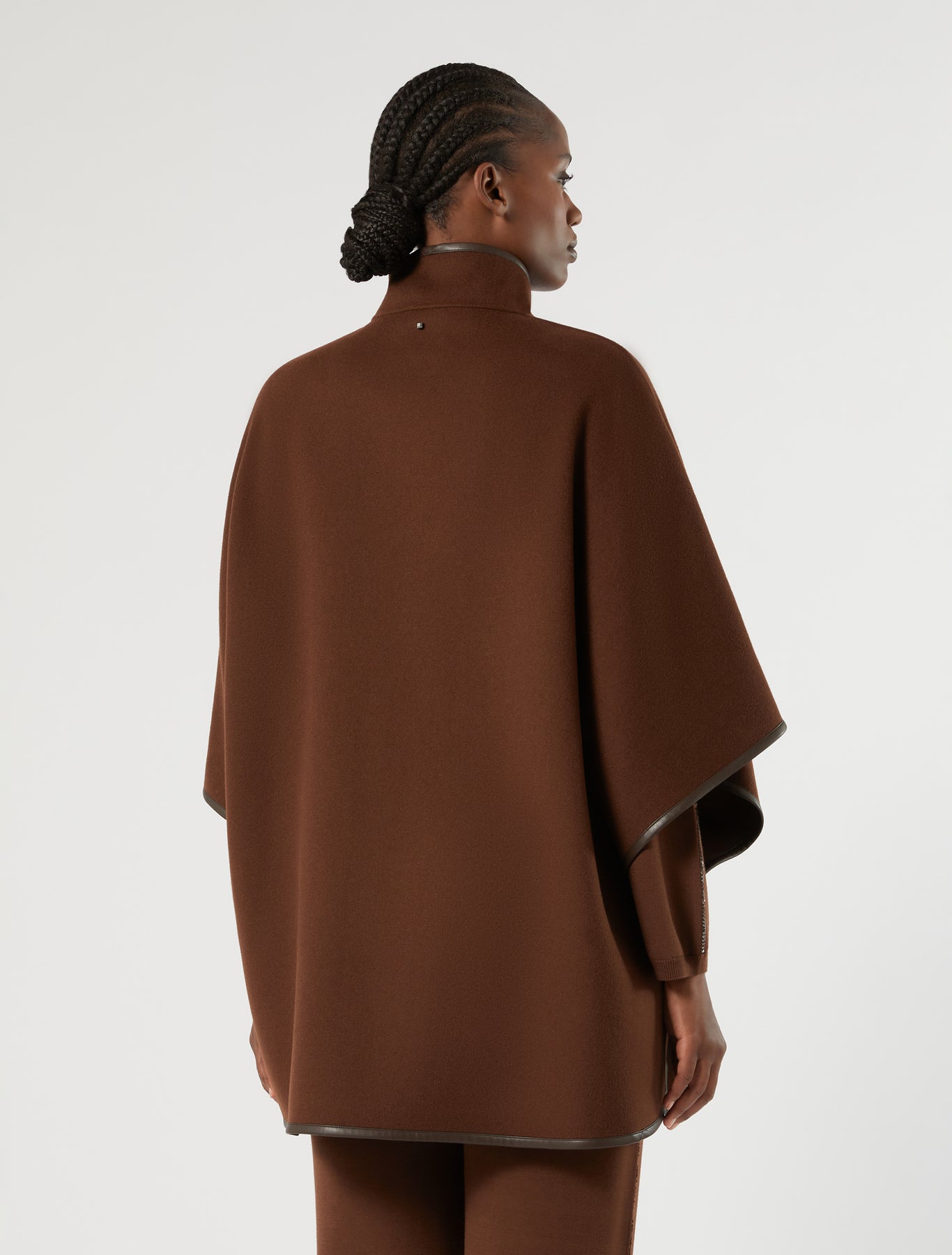 Marina Rinaldi double wool and nylon cape for woman