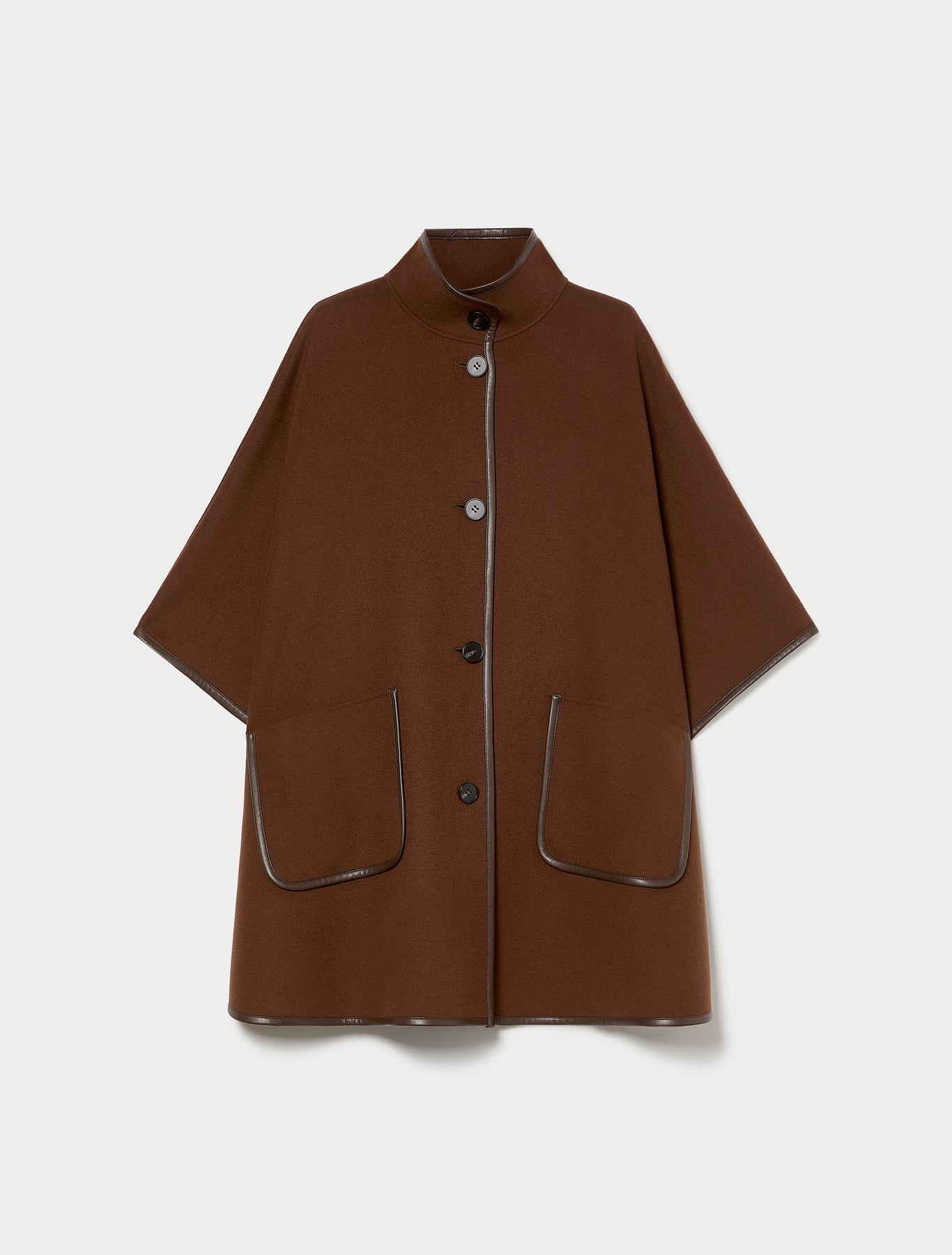 Marina Rinaldi double wool and nylon cape for woman