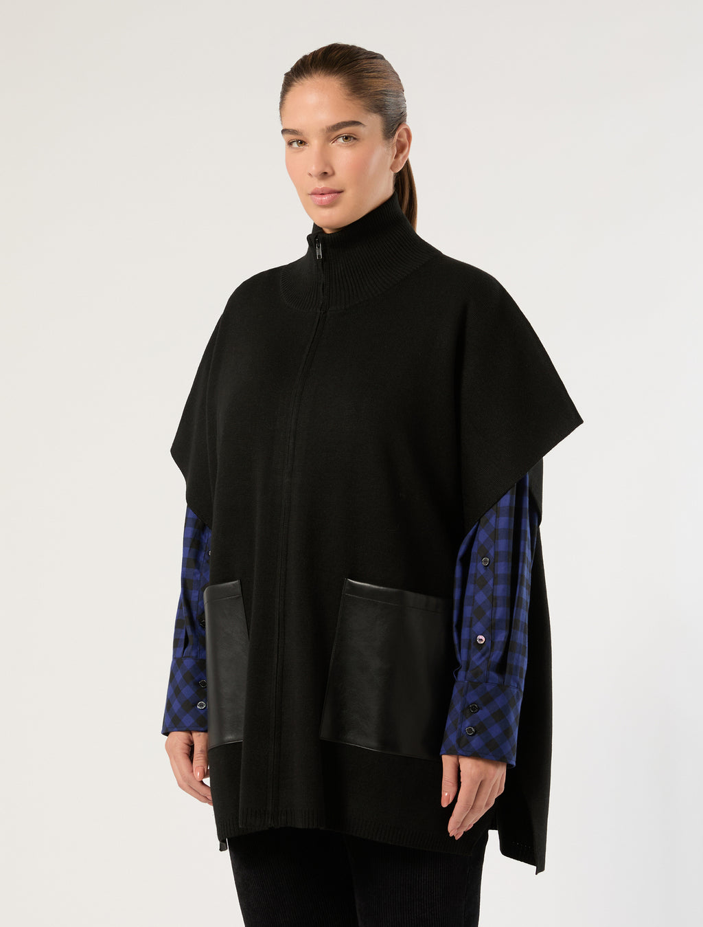 Marina Rinaldi wool-blend poncho for woman
