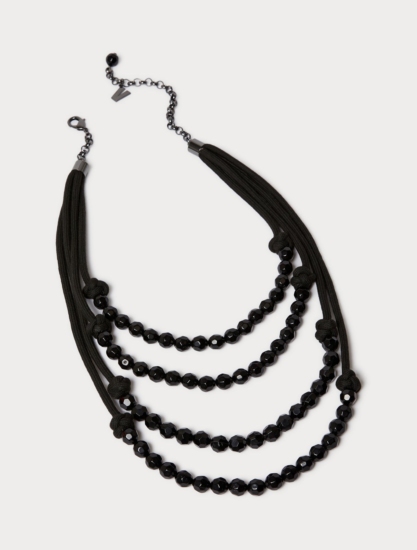 Multi-strand resin and tubular necklace