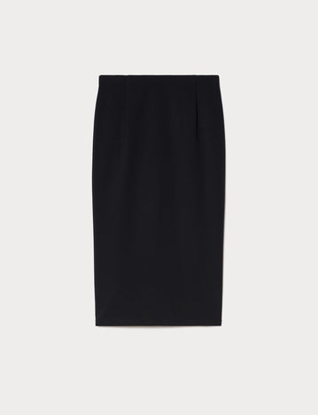 Jersey calf-length skirt