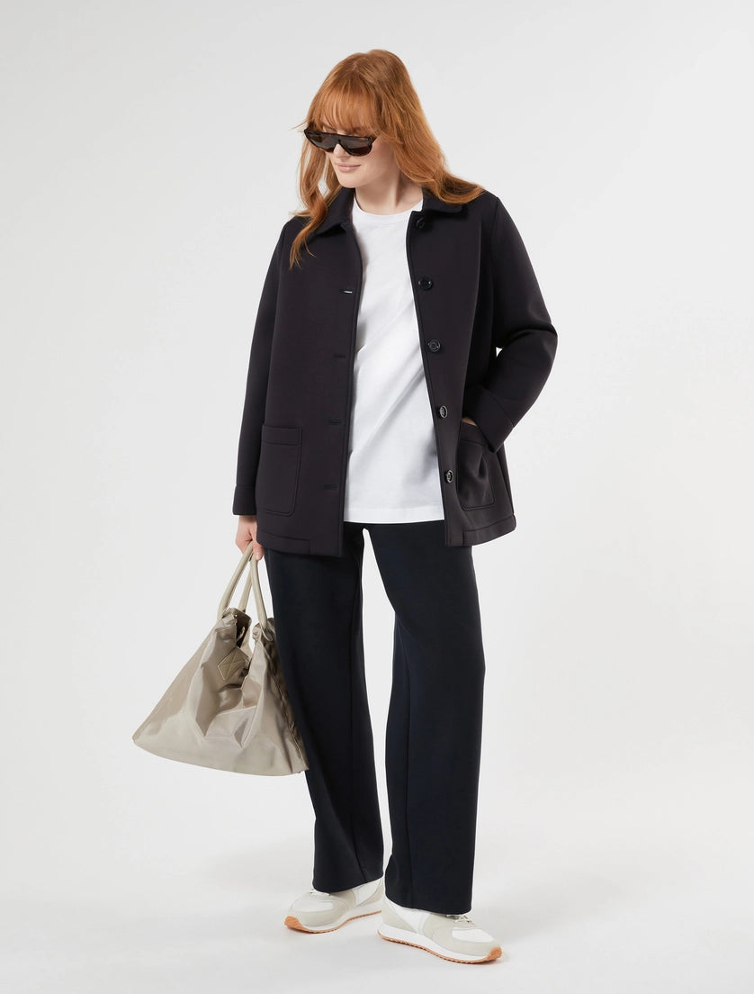 marina rinaldi double-faced jersey trousers for woman
